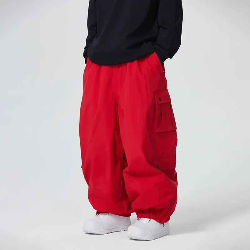 Man Snow Overalls Women Couple Loose Skiing Pants Outdoor Sports Waterproof Windproof Ski Trousers Winter Warm Adult Pants 2026