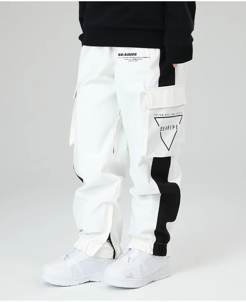 SEARIPE Waterproof Ski Suit for Men Windproof Pants Snow Pants Ski Jacket Set Skiing and Snowboarding Pants Brands, Winter, New