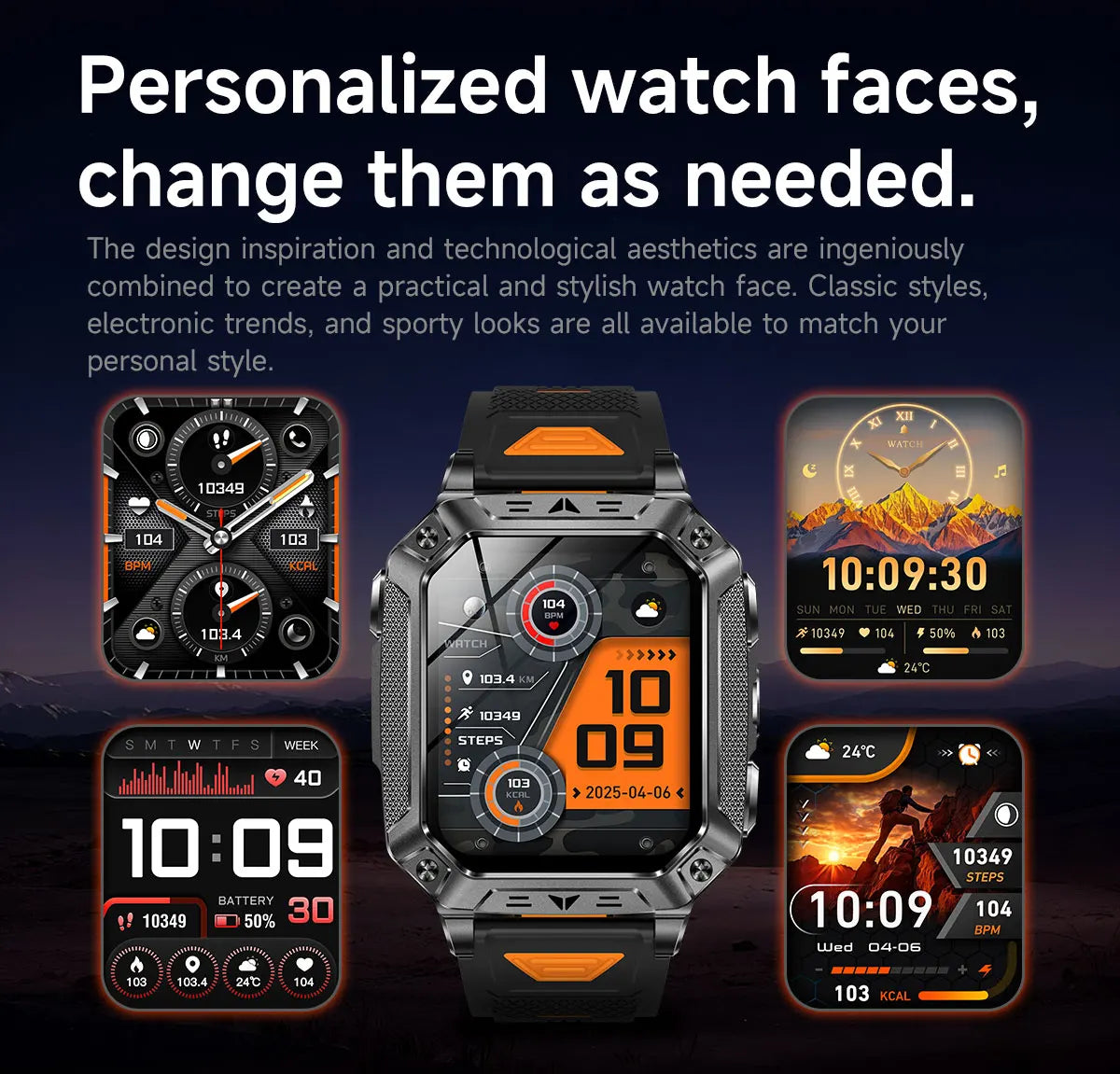 2026 HOT New 1400mAh Large Battery Smart Watch Military Quality 10ATM Waterproof Tactics 100+Sport Bluetooth call SmartWatch Men