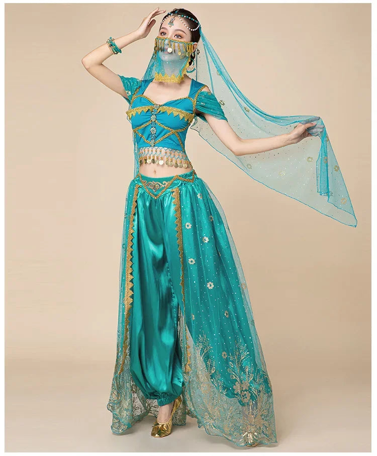 Belly Dance Dress Jasmine Princes Cosplay Dresses Han and Tang Chinese Style Cos Costume Girls female Belly Dance Outfits