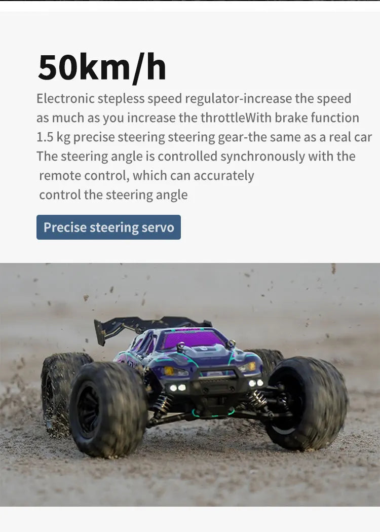 4WD 1:16 80KM/H Super Brushless 50KM/H Brushed RC Car 4x4 Off Road Remote Control High Speed Drift Racing Truck Toy Kids Adults