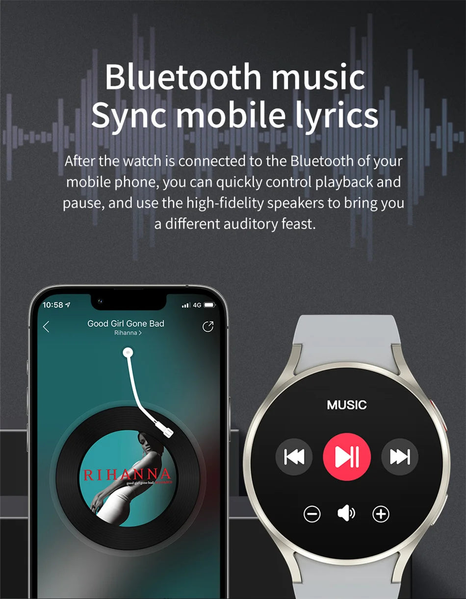 2025 New Bluetooth Call Smart Watch 6 Classic Men AMOLED HD Screen AI Voice Assistant Bluetooth Call NFC GPS Smartwatch Women