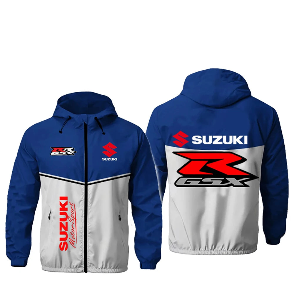 2025 Suzuki Racing Jacket, Team Uniform, Motorcycle Jacket, Windproof Thin Sun-protective Clothing, Outdoor Cycling Men's Jacket