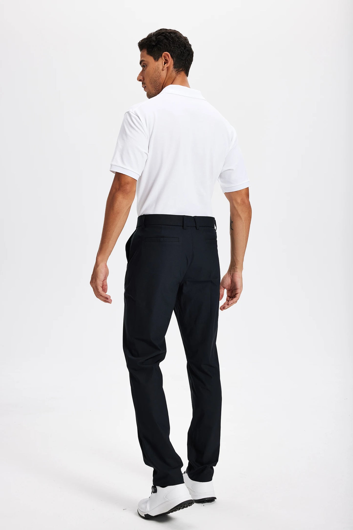Men's Golf Pants 30"/32"/34" Stretch Work Dress Pants Slim Straight Lightweight Quality Business Trousers Casual Suit Pants