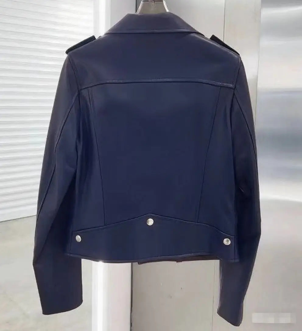 Men's PU Motorcycle Leather Jacket Thickened Autumn New Style Casual Versatile Slim Fit Large Size Men's Leather Jacket
