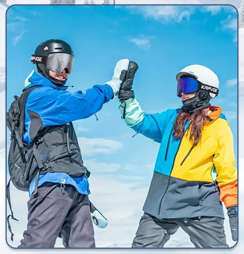 Kapvoe Photochromic Ski Goggles Magnetic Anti-Fog Lenses UV400 Protection Men Women Ski Goggles Snow Sunglasses Sports Eyewear
