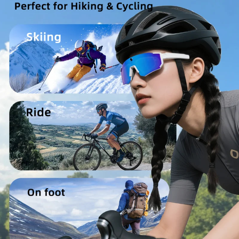 4K Polarized Sunglasses AI Smart HD 800W Camera Bluetooth Call Translation For Men Cycling Anti Glare Driving UV400 IP54 Goggles