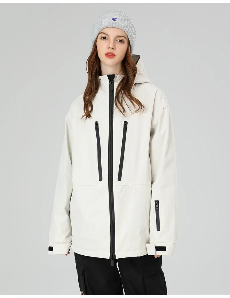 SEARIPE Winter Men Women Hooded Ski Jacket Waterproof Breathable Warm Snowboarding Coats Male And Female Outdoor Skiing Tops