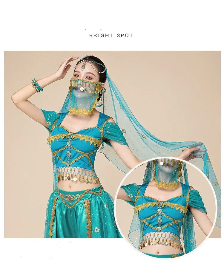 Belly Dance Dress Jasmine Princes Cosplay Dresses Han and Tang Chinese Style Cos Costume Girls female Belly Dance Outfits