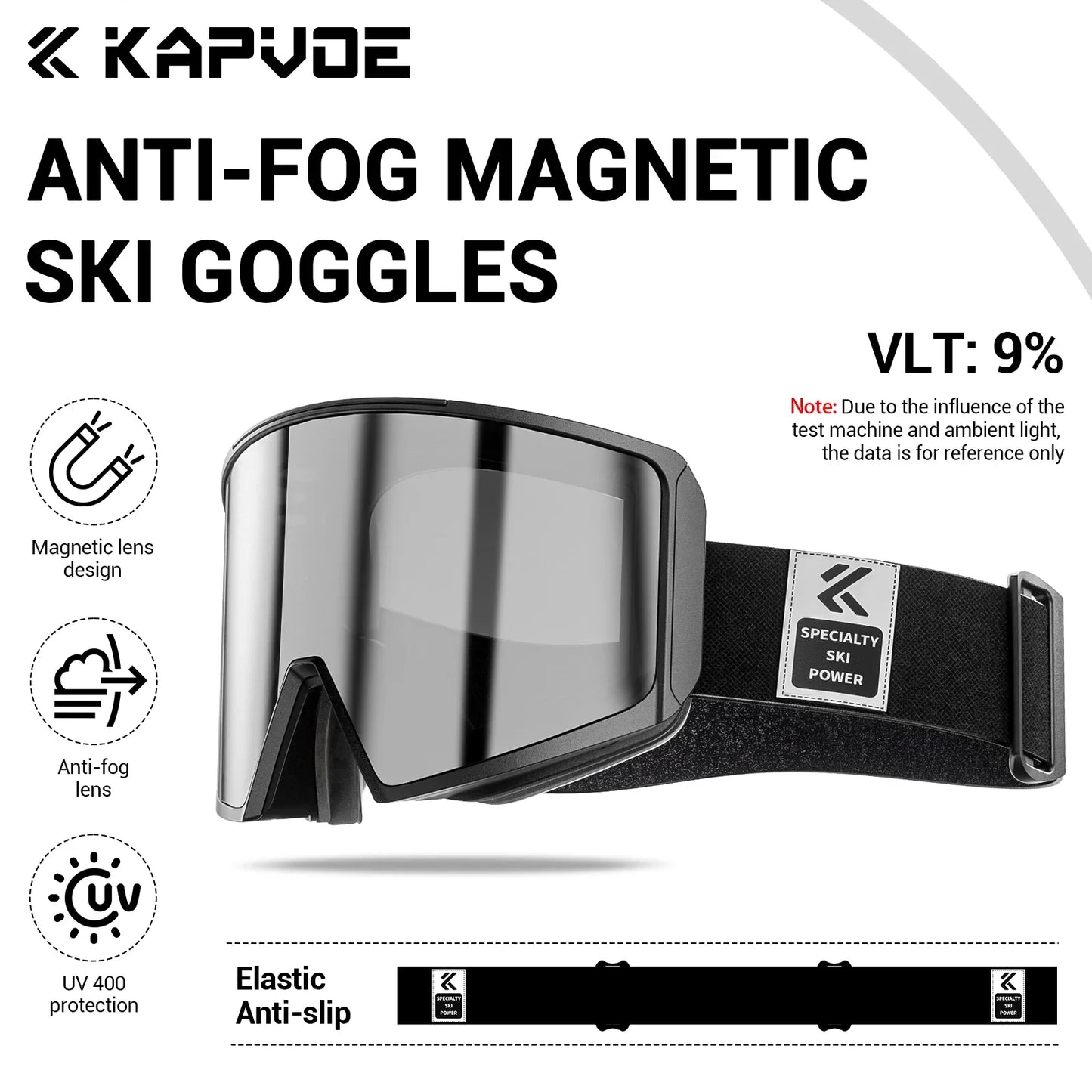 Kapvoe Winter Photochromic Ski Goggle Snow Anti-Fog Sunglasses Snowboard Mask for Men Women Eyewear UV400 Glasses Snowmobile
