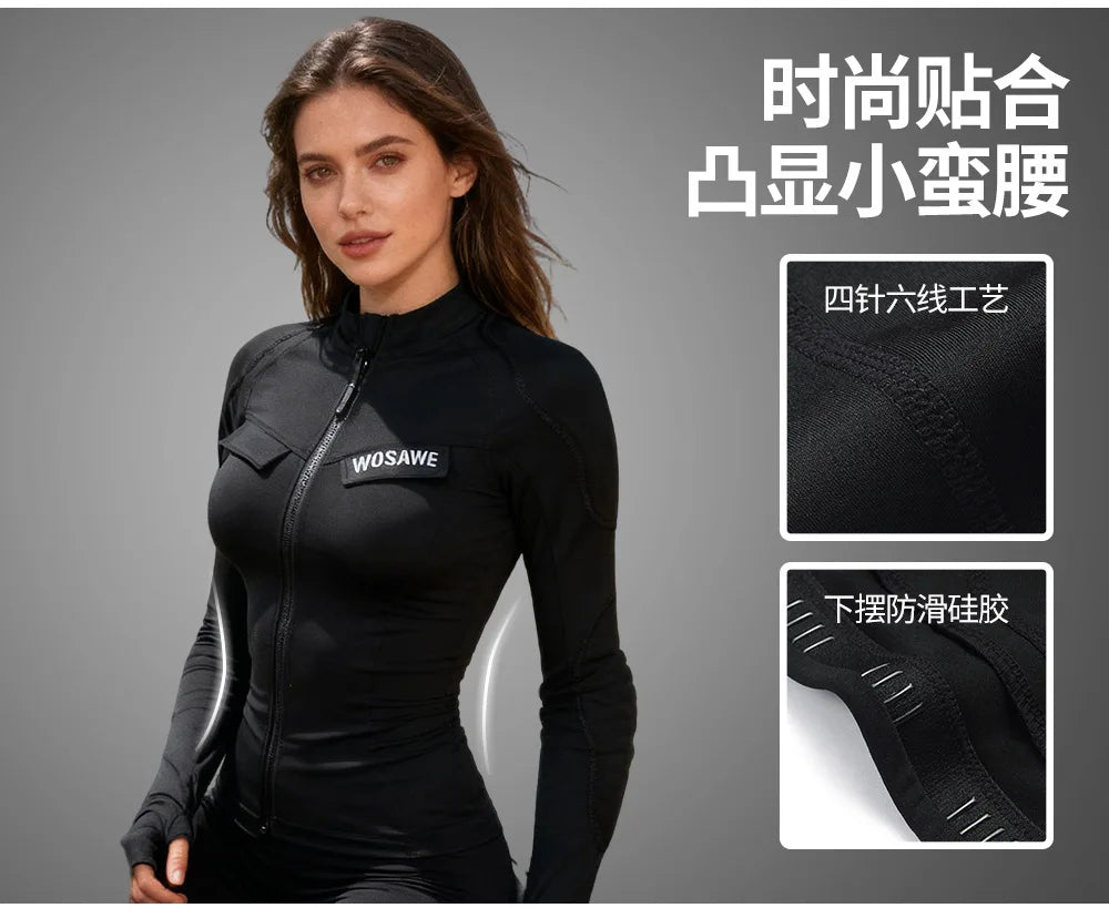 WOSAWE Warm Motorcycle Armor Jacket For Women Anti Fall Motorcycle Soft Armor Winter Motorbike Riding Protective Jacket