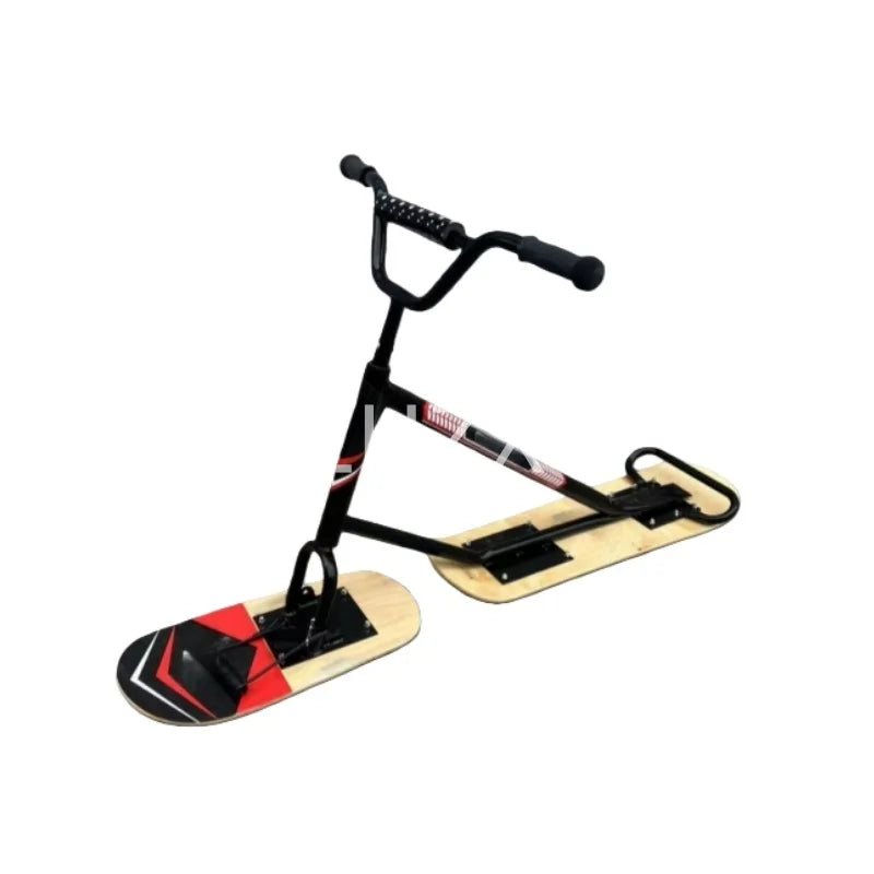 Adult Ski Carts Thickened Wear-resistant Aluminum Skis Freestyle Skis Grass Skis Snowboards Orienteering Wood Color