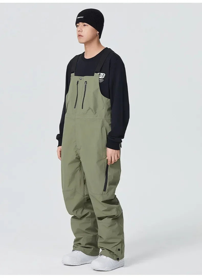 New 2025 Outdoor Winter Ski Pants for Women Men Waterproof Thermal Skiing Overalls Thickened Windproof Snowboard Straps Trousers