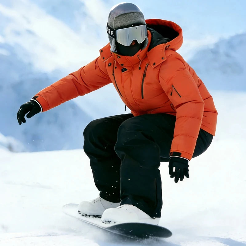 Winter Ski Suit Men Snow Parkas Warm Windproof Outdoor Sports Skiing Down Jackets and Pants Male Snowboard Wear Overalls
