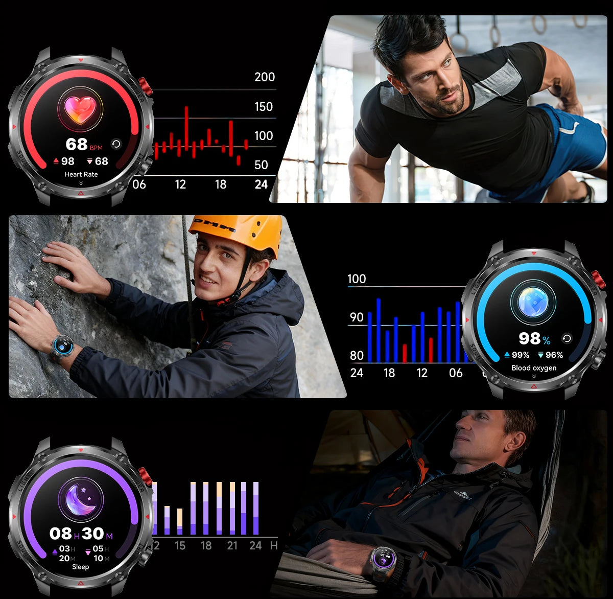New T-Rex3 Ultra 1100mAh Battery Smart Watch GPS Track Compass IP69K Waterproof Sports tracker Outdoors Military Smartwatches