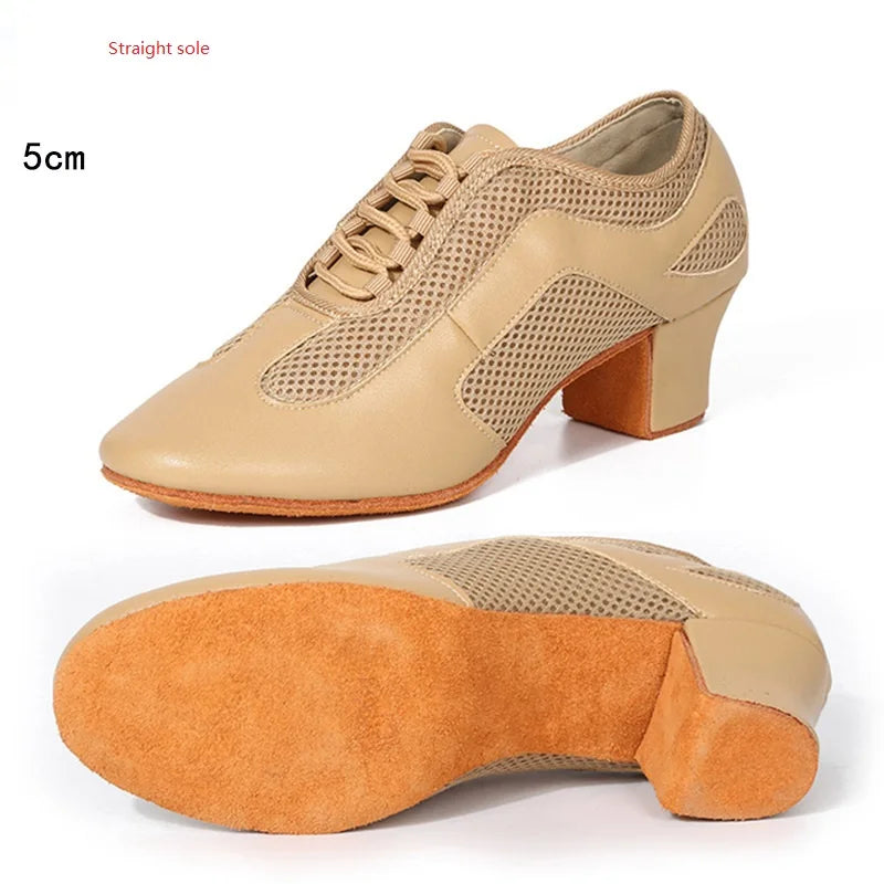 Latin Dance Shoes Adult Men Women Skin Tone Patent Leather Professional Soft Teacher Shoes Square Dance Shoes Ballroom Big Size