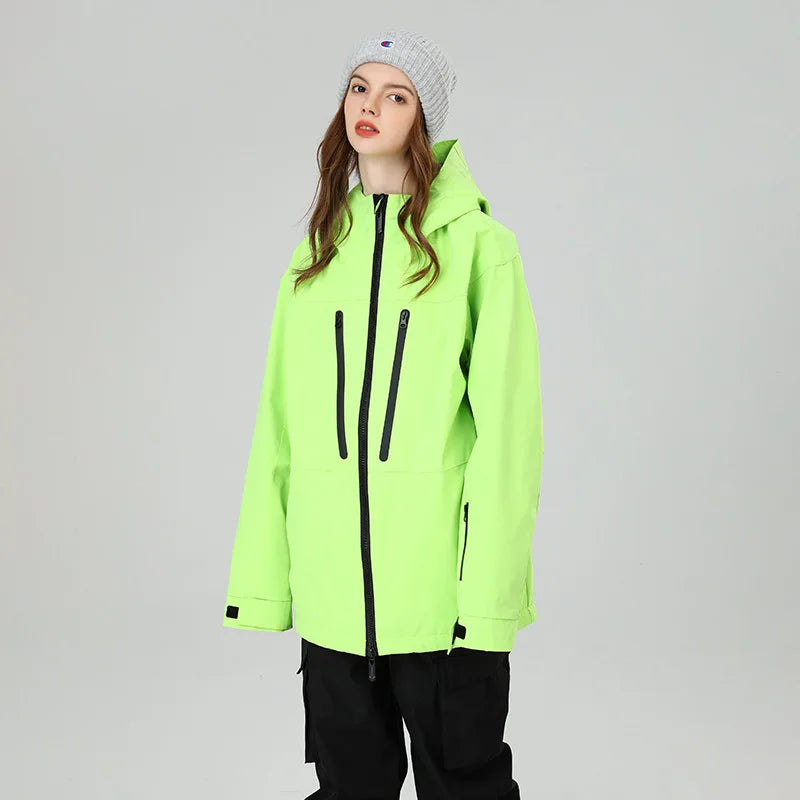 SEARIPE Winter Men Women Hooded Ski Jacket Waterproof Breathable Warm Snowboarding Coats Male And Female Outdoor Skiing Tops