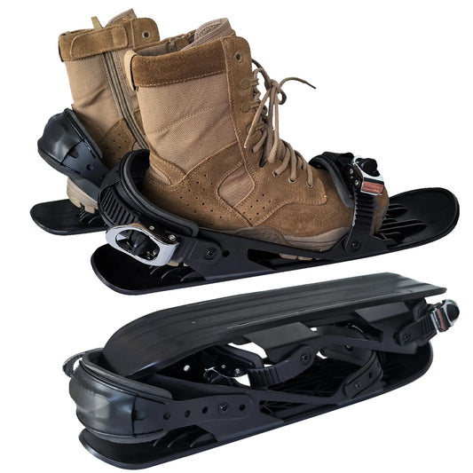 Adult Mini Ski Skates Snow Short Adjustable Bindings Portable Skiing Shoes Skiboard Snowblades for Winter Sports