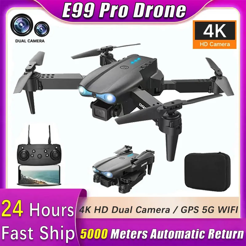 E99 Pro Drone With 4K Dual Camera Wifi Optical Flow And Obstacle Avoidance For Aerial Photography Quadcopter For Birthday Gift ﻿