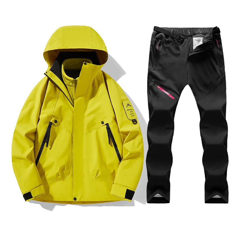 Ski Suit Women Winter Warm Windproof Waterproof Ski Jacket Ski Pants Female Outdoor Sports Snow Coat Trousers Snowboard Wear