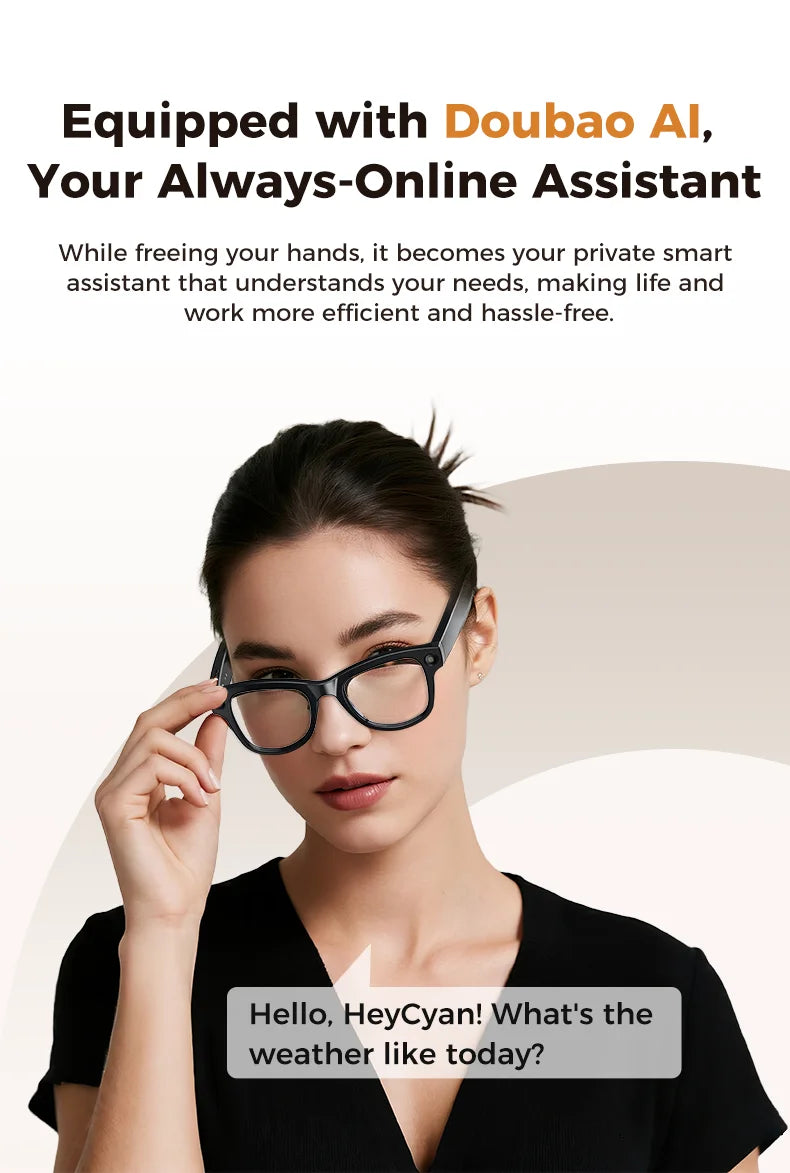 2025 New Travel Study Smart Glasses Men 800W HD Pixel Camera Video Recording WIFI Transmission Adjustable Prescription Glasses