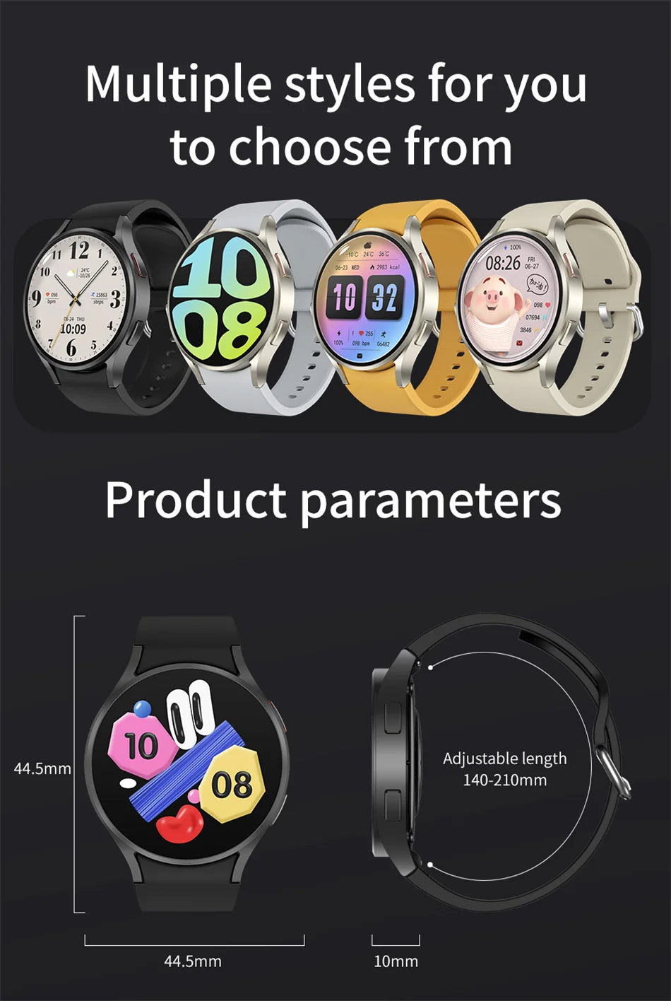 2025 New Bluetooth Call Smart Watch 6 Classic Men AMOLED HD Screen AI Voice Assistant Bluetooth Call NFC GPS Smartwatch Women
