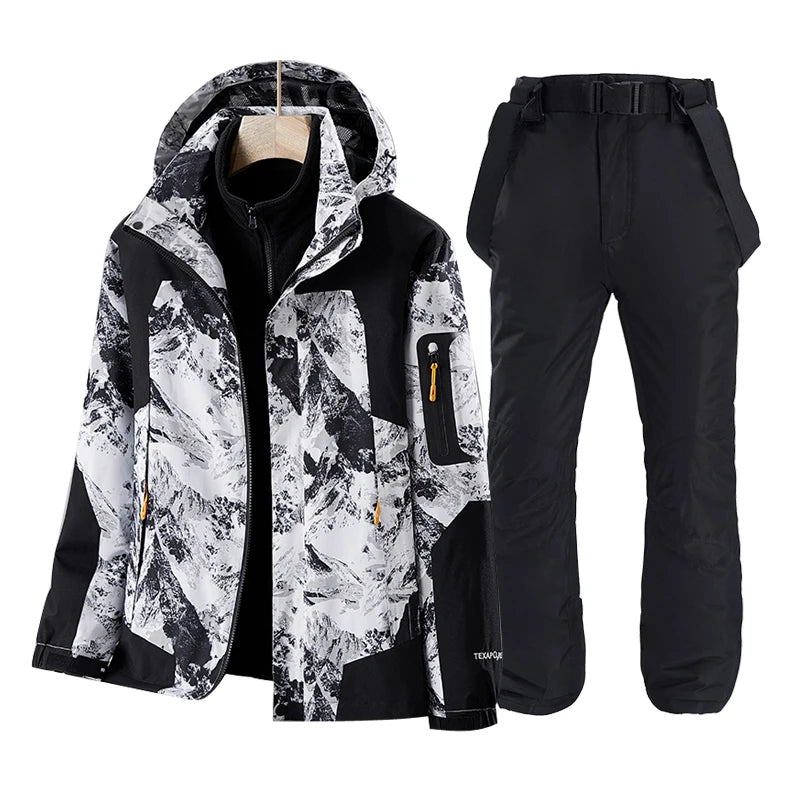 Women Ski Jacket+Pants Winter Warm Windproof Ski Suit Female Snowboard Snow Coat Trousers Outdoor Sports Camping Brand Ovearalls