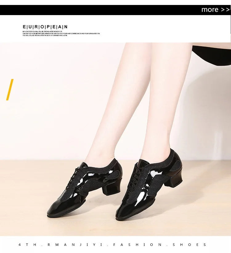 Latin Dance Shoes Adult Men Women Skin Tone Patent Leather Professional Soft Teacher Shoes Square Dance Shoes Ballroom Big Size