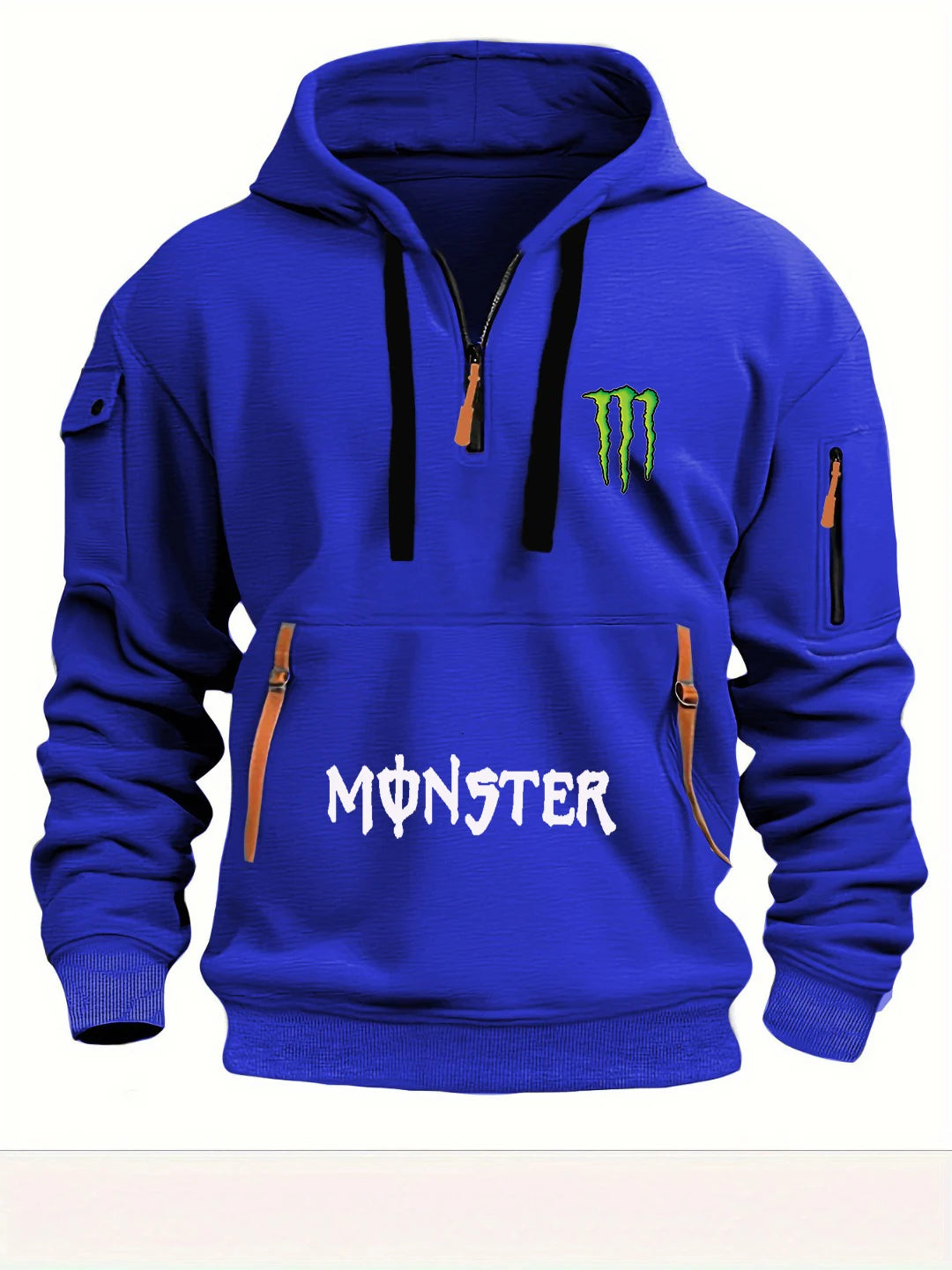 2026 Magic Claw Energy Men's Hooded Jacket Winter Warmth Half-Zip Outdoor Sport Pullover Autumn/Winter Outdoor Shirt