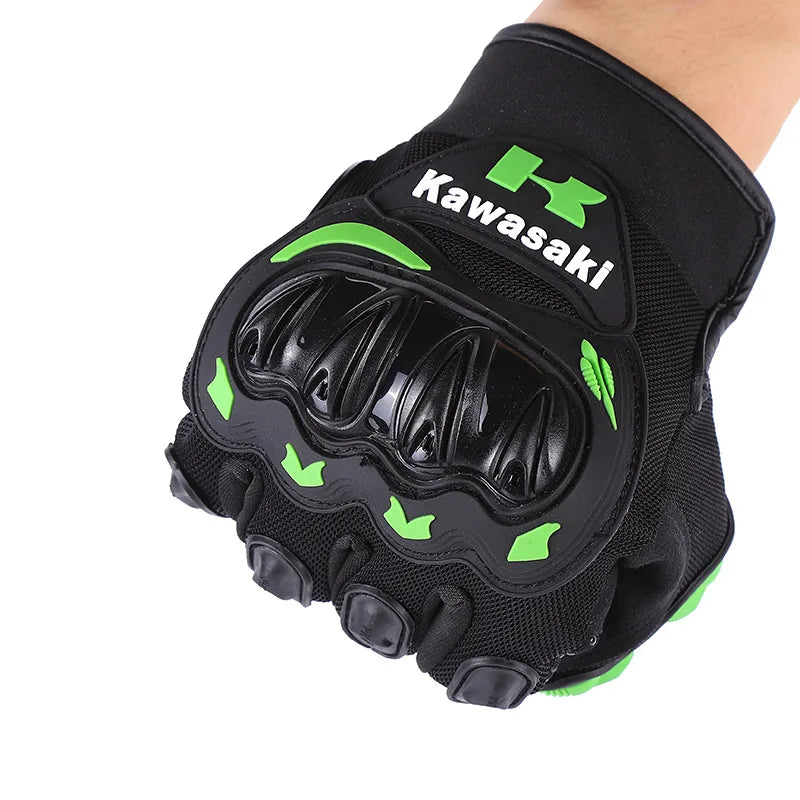 Kawasaki motorcycle gloves full finger gloves anti slip and wear-resistant off-road racing bicycle protective equipment gloves