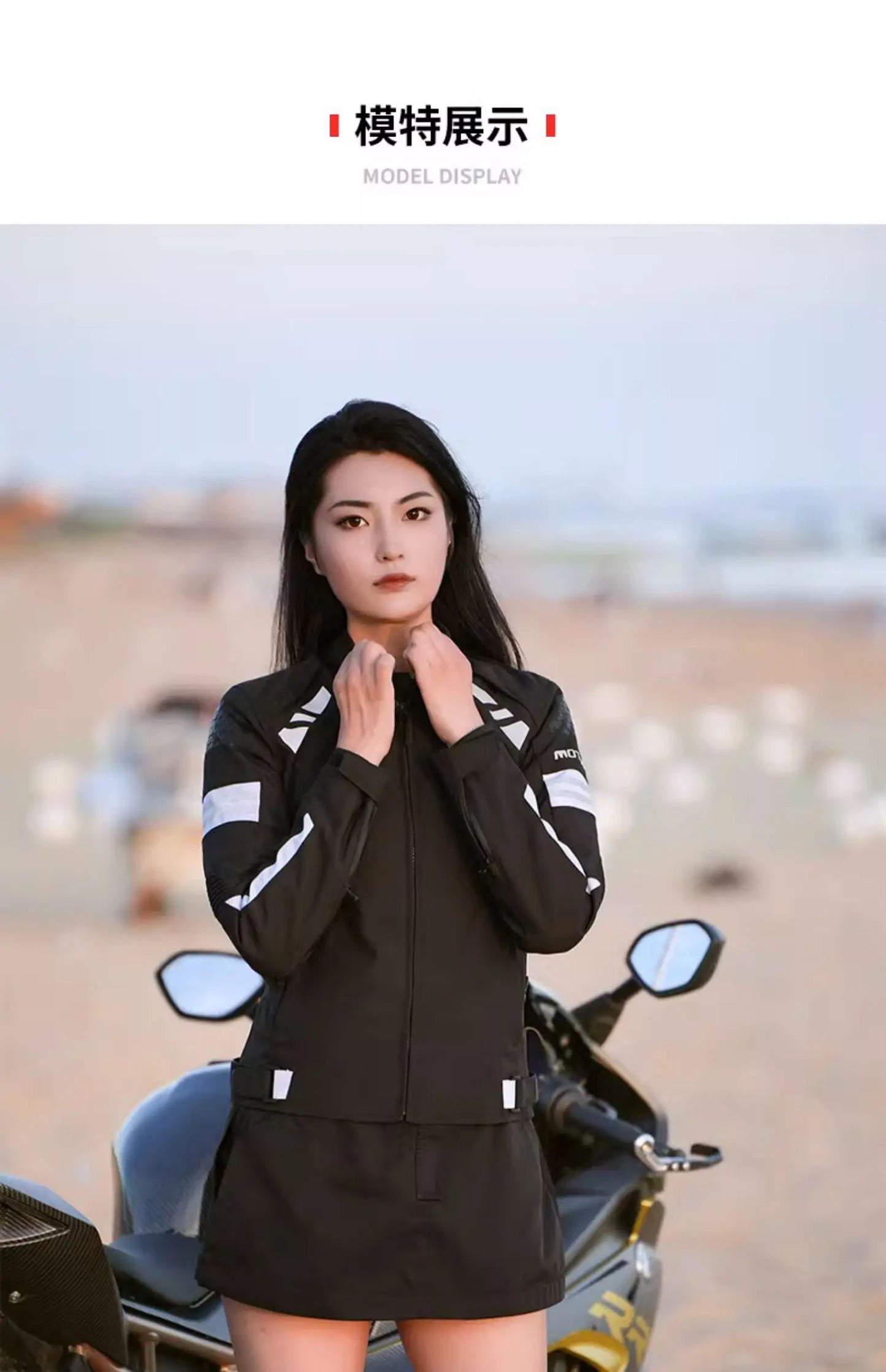 Women Motorcycle Jacket Four Seasons Breathable Lightweight Mesh Cycling Moto Jacket Protector Motocross Suit CE Protective