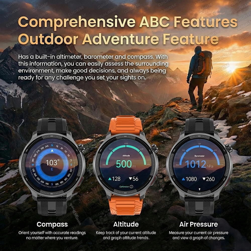 2026NEW GPS Offline Maps Sport Smart Watch Men 4GB Memory Music Video Player AMOLED 3D Menu Style Swim Waterproof Smart Bracelet