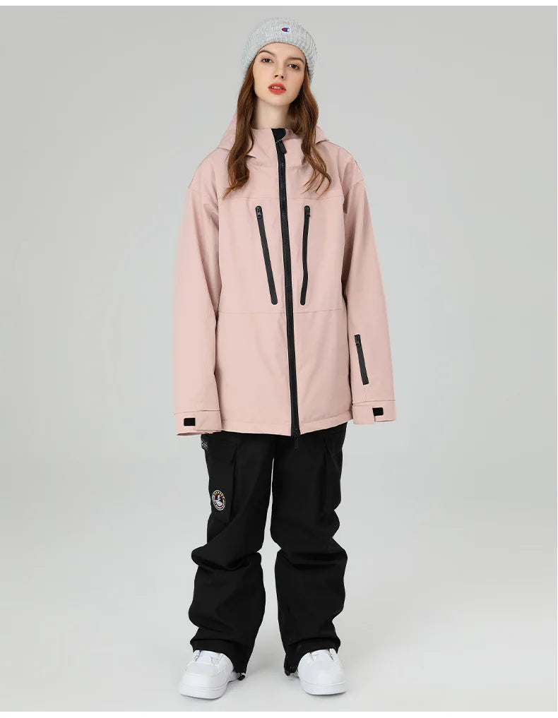 SEARIPE Winter Men Women Hooded Ski Jacket Waterproof Breathable Warm Snowboarding Coats Male And Female Outdoor Skiing Tops