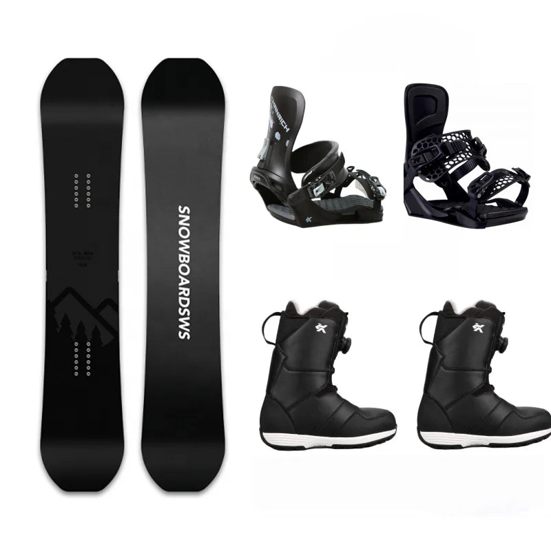 New Design Snowboard Five Piece Set Freestyle Wood Core Snowboard for Adults Men and Women