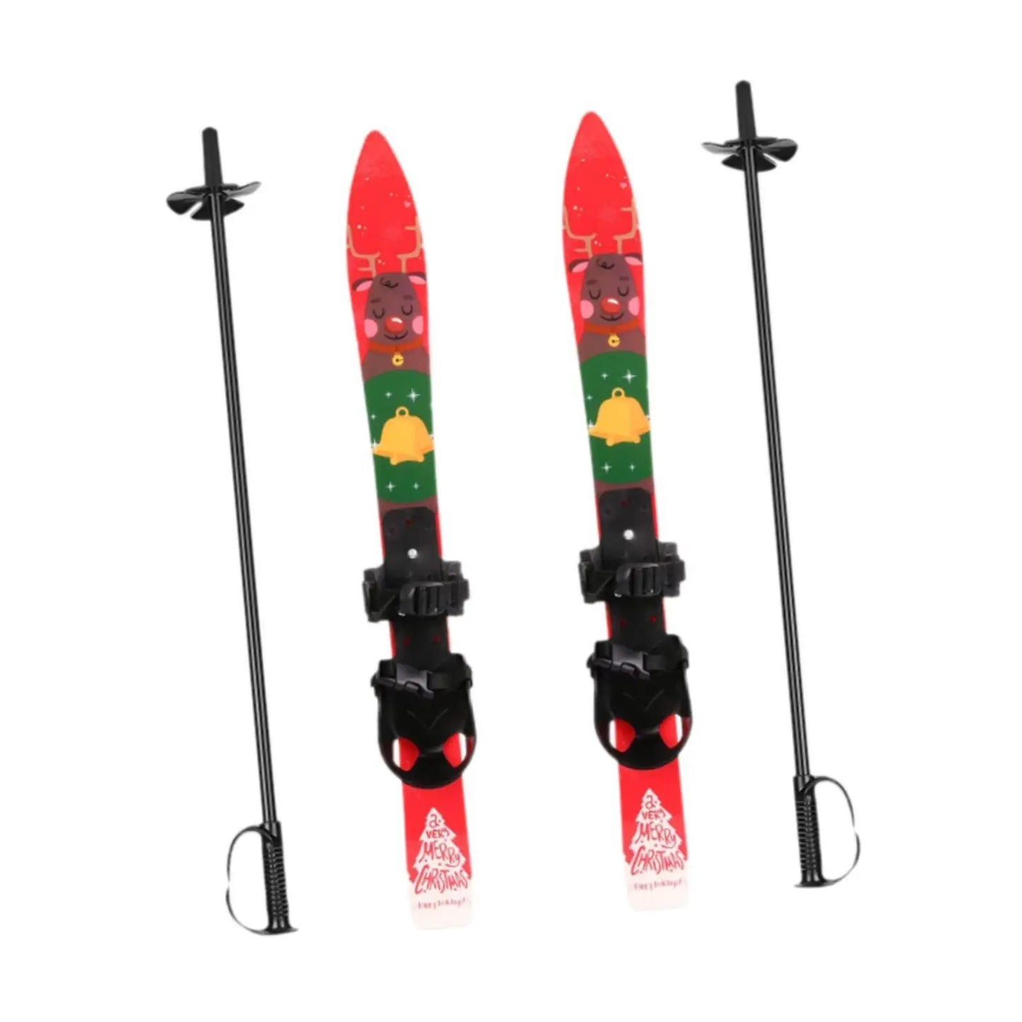 Snow Short Skis with Ski Poles with Bindings Snowboard Kids Outdoor Recreation Ice Skates Boys Girls Sporting Goods Skiboards