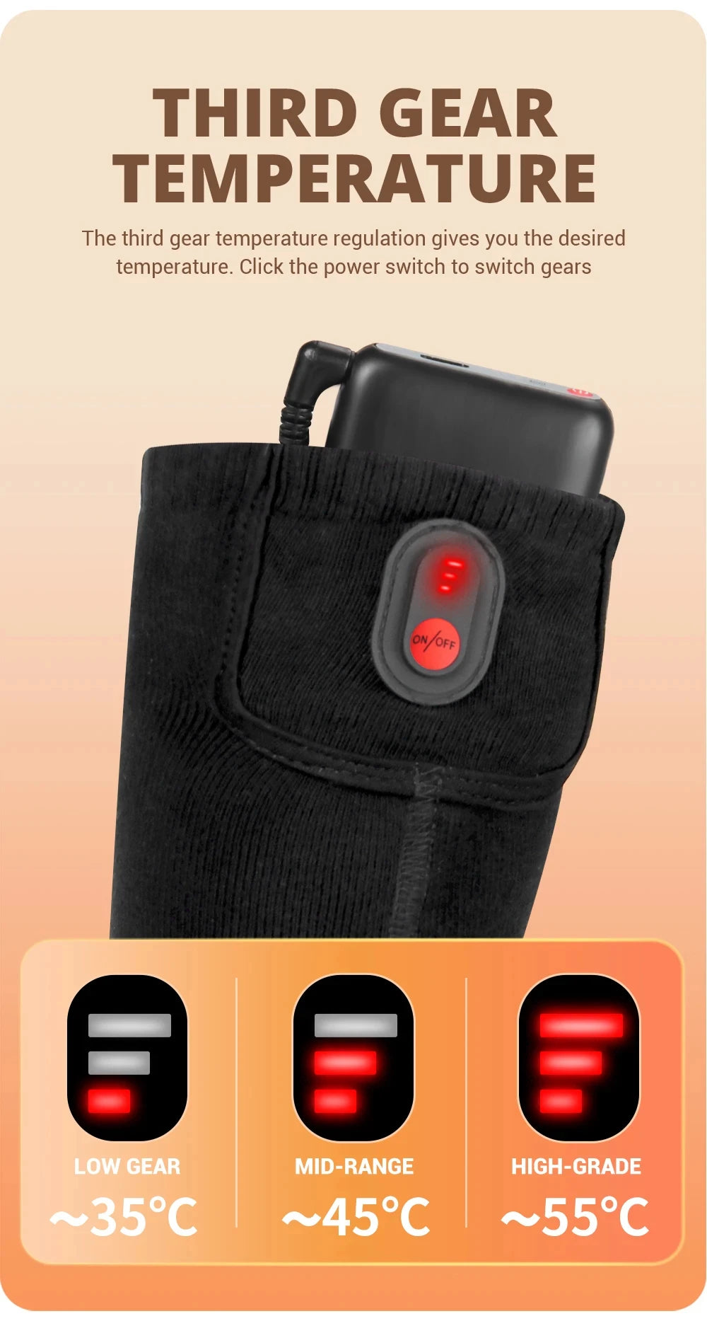 Heated Socks Winter Rechargeable 5000mah Electric Heated Skiing Socks Women Men Outdoor Skiing Socks Sports Foot Warm Equipment