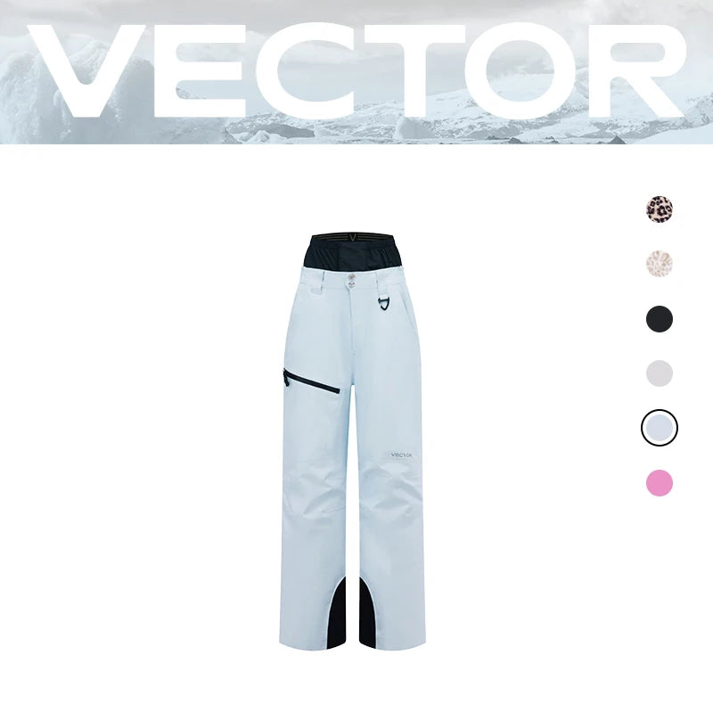 VECTOR Men Women 3L Cotton Ski Jacket Ski Pants Warm Windproof Winter Overalls Waterproof Outdoor Sports Clothing Snowboard