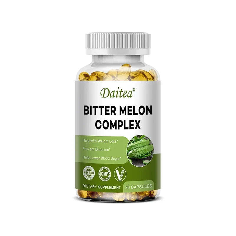 Natural bitter melon extract capsules help lower blood sugar, prevent heatstroke, and supplement daily multivitamins to burn fat