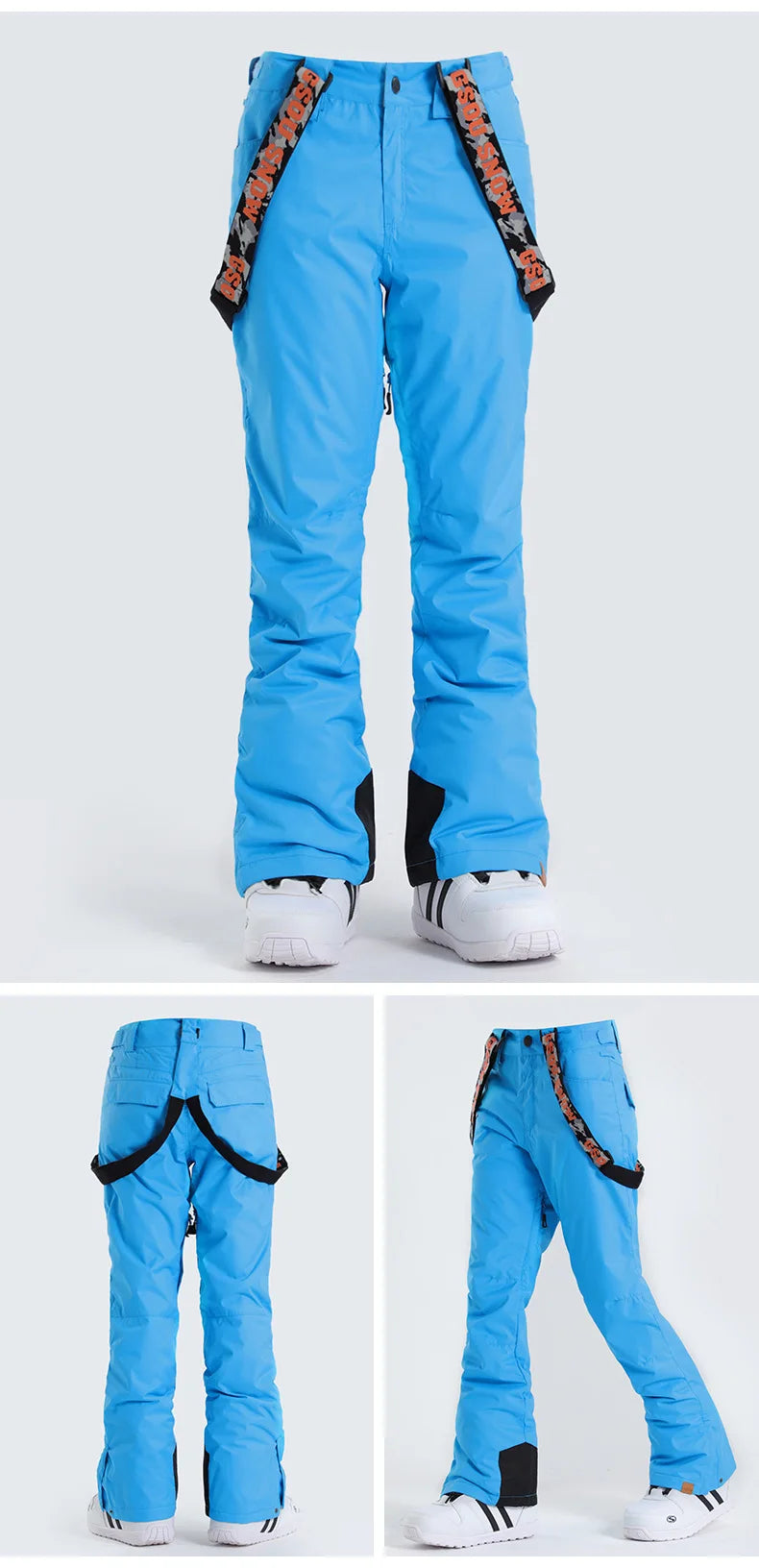 Gsou-Outdoor Hiking Trousers for Women, Snow Ski Pants, Waterproof, Free Breath, Long, Thick, Warm, Winter, New, 2024