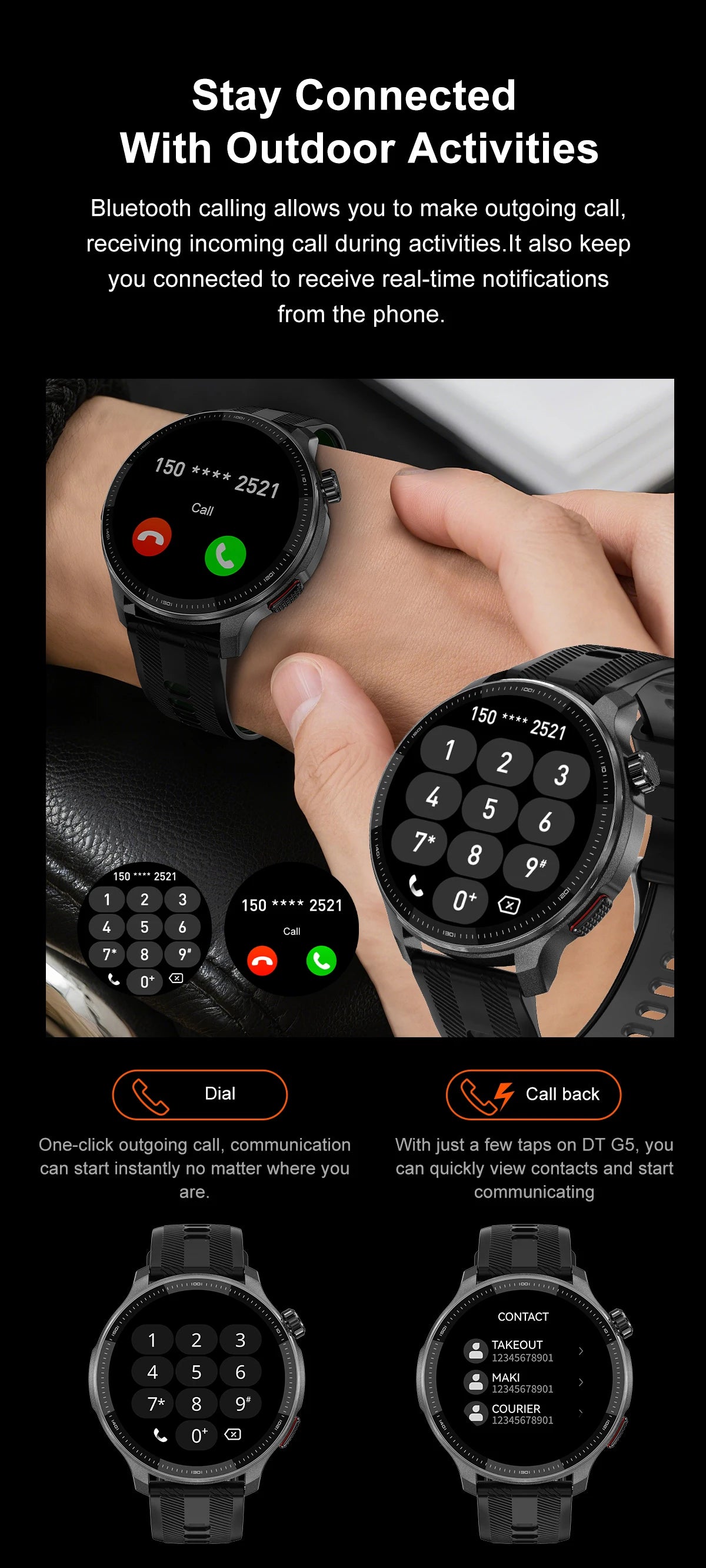 Newly T-Rex3 Ultra 4GB Memory GPS Sports Smart Watch Offline Map 1.43" AMOLED Display 3ATM Flash Charge Fitness Call Smartwatchs