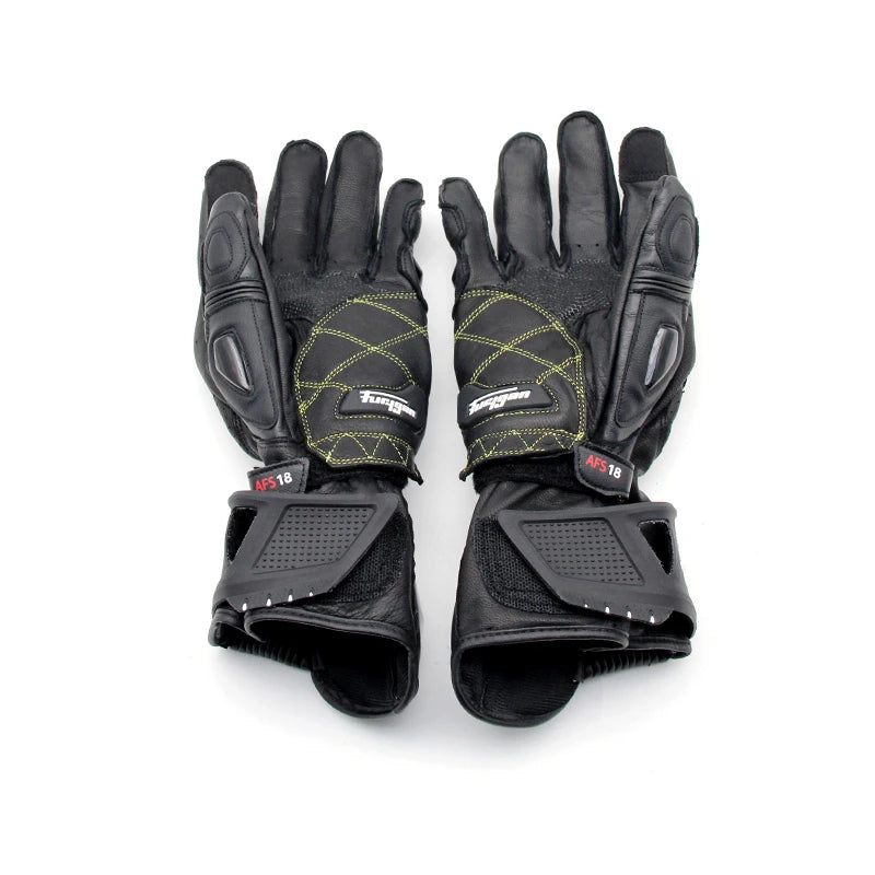 AFS18 Motorcycle gloves hard shell high-quality leather gloves Furygan Loire motorcycle riding protective long gloves