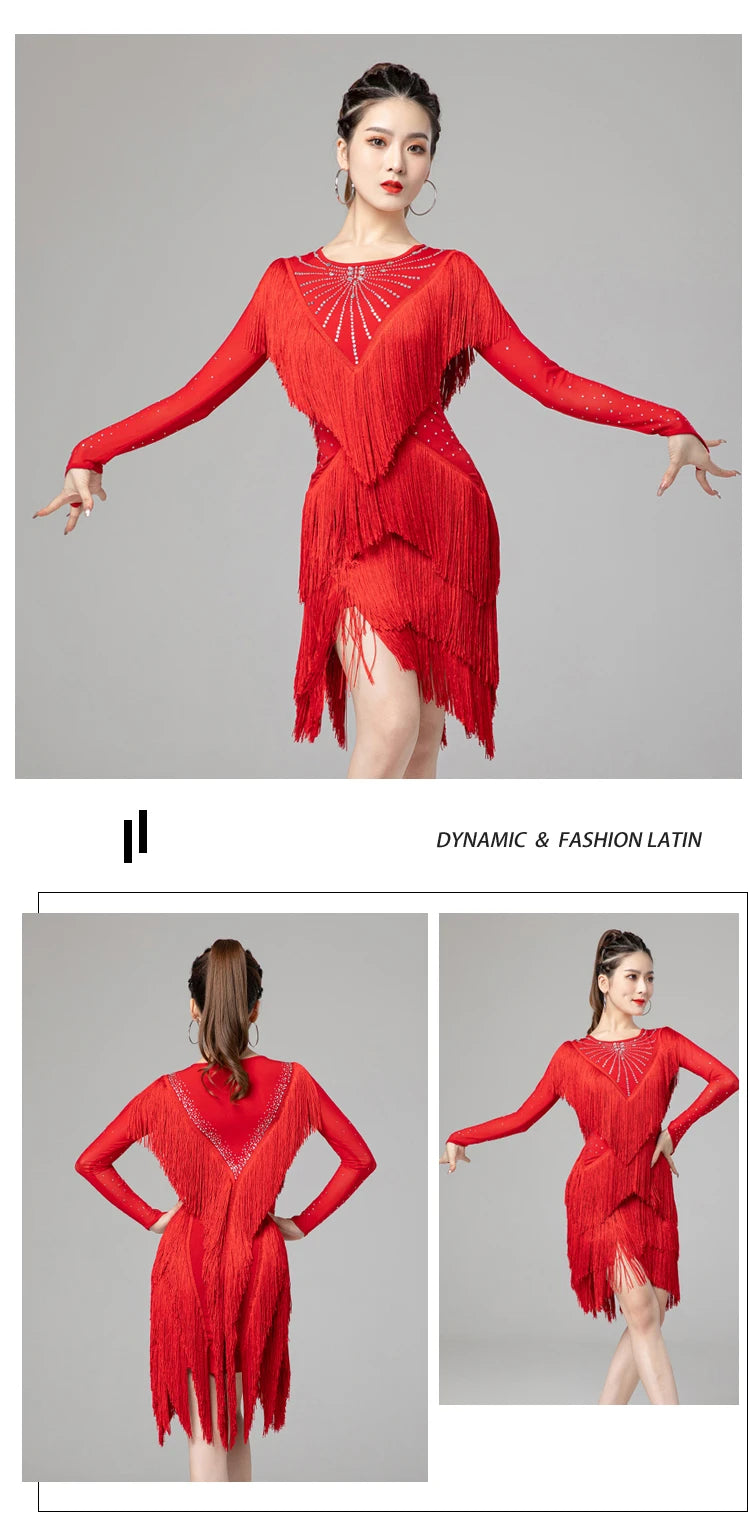 Women Competition Smooth Ballroom Swing Salsa Rumba Latin Dance Dress Ladies Party Festival Costumes