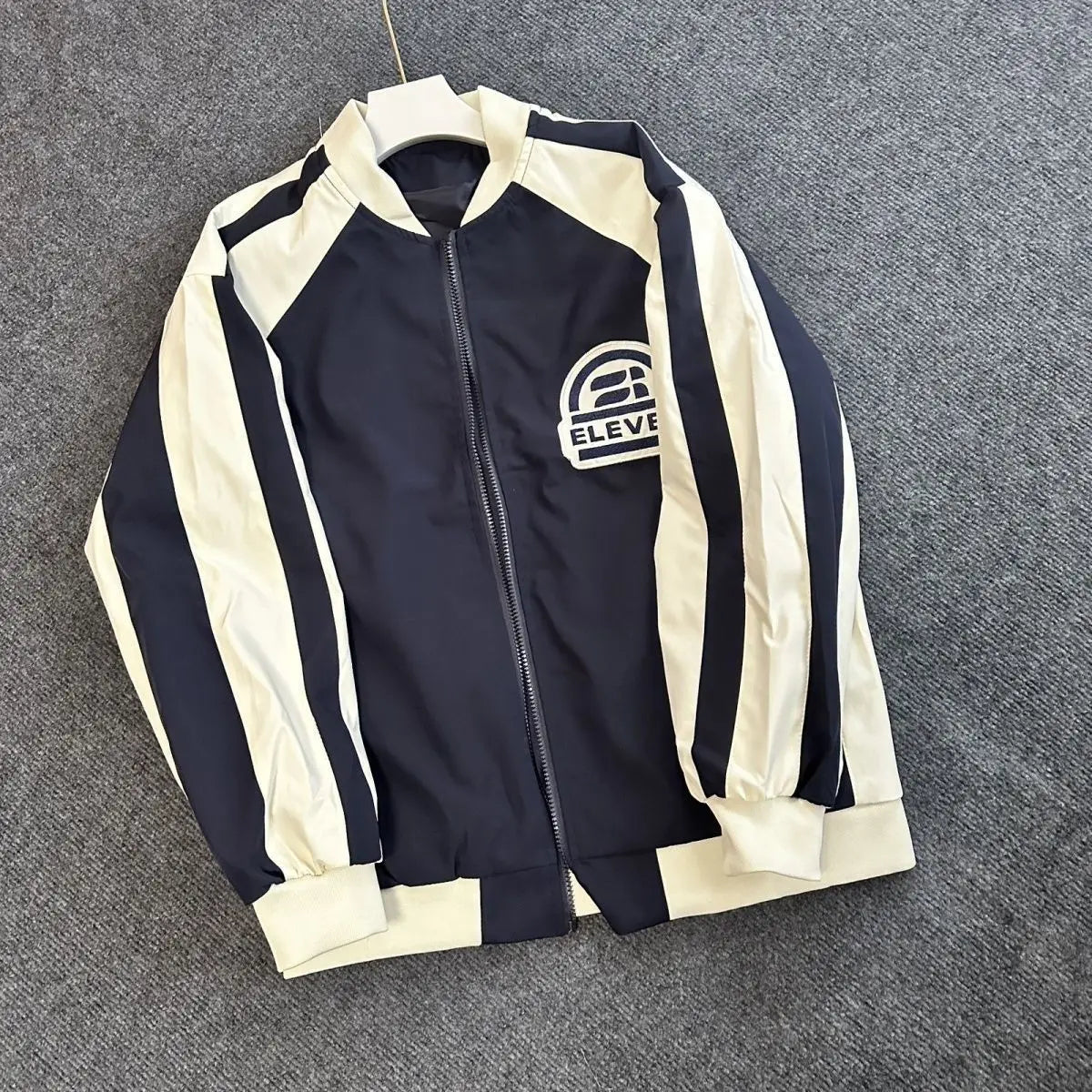 Men's trendy American casual versatile jacket New fashion color matching embroidered jacket Baseball jersey
