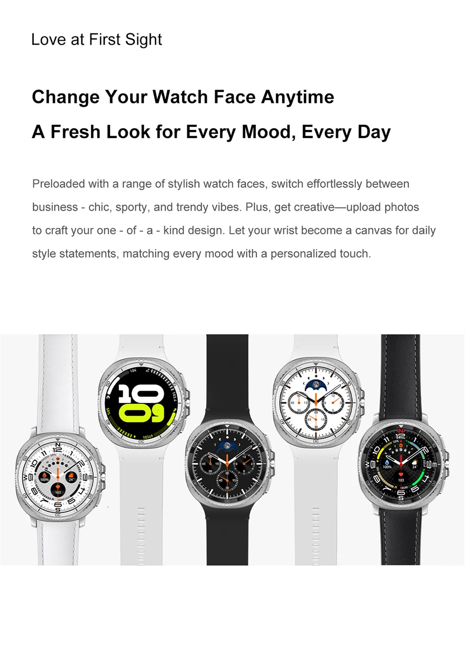 2025 New For Galaxy Watch 8 Classic Smart Watch Men  GPS NFC Bluetooth call 47mm AMOLED Fitness Sport Tracker Health Smart Watch