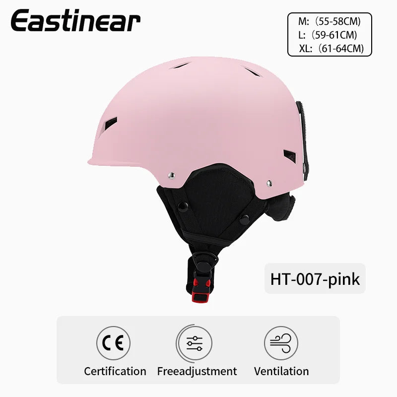 Eastinear Ski Helmet Ski Goggles Helmet Integrated Warm and Anti-collision Outdoor Ski Safety Equipment for Adults and Children