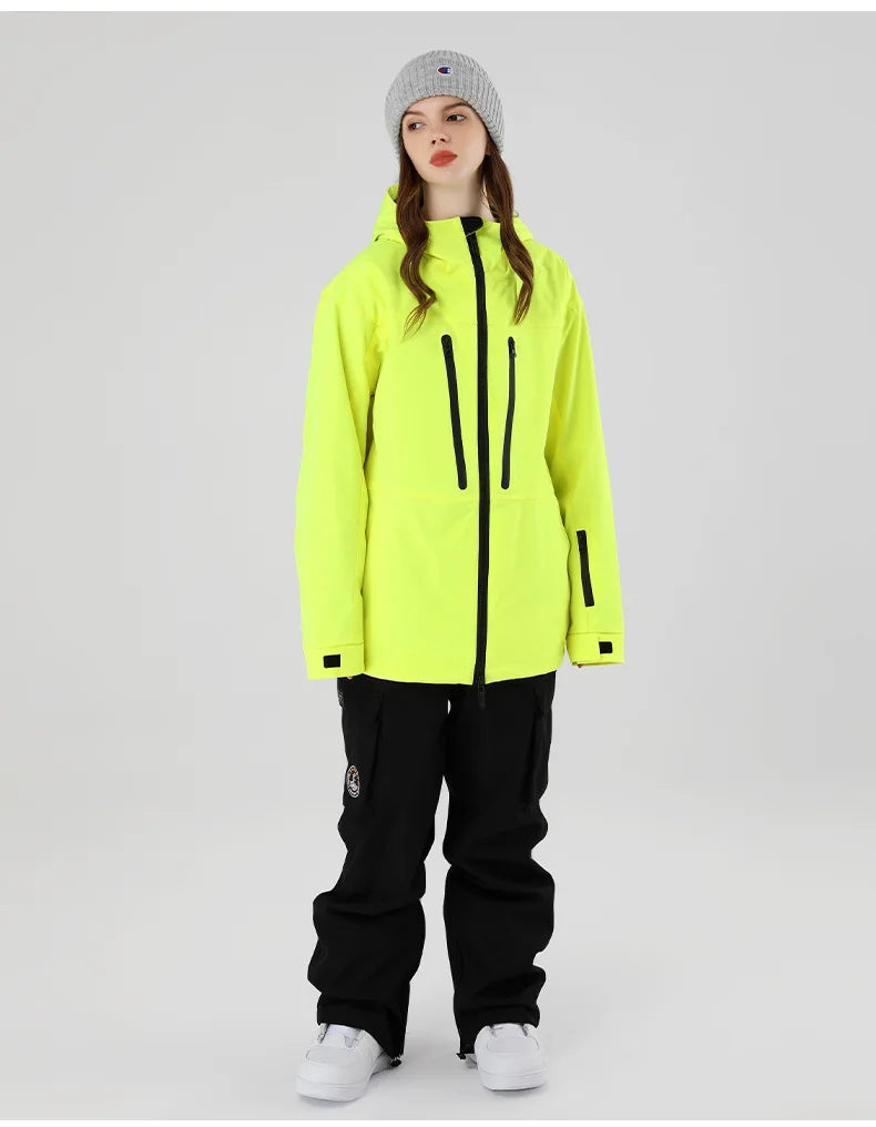 SEARIPE Winter Men Women Hooded Ski Jacket Waterproof Breathable Warm Snowboarding Coats Male And Female Outdoor Skiing Tops