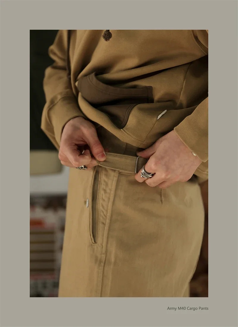 Second Order Army M40 Cargo Pants German Style Vintage Inspired Chino Trousers