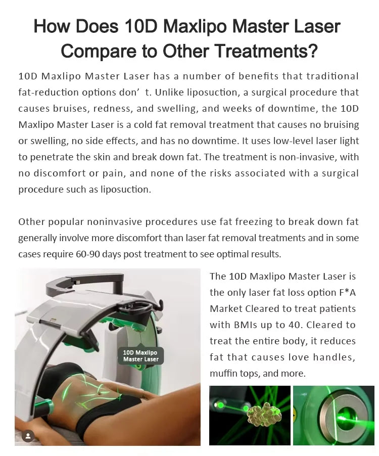10D Master Non-invasive Weight Loss Slimming Machine Cellulite Fat Reduction Body Shape Pain Relief Physiotherapy