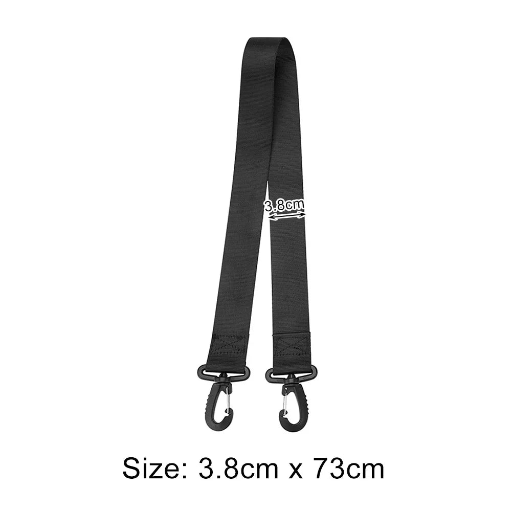 Nylon Skiing Pole Shoulder Hand Carrier Adjustable Lash Handle Straps Buck Hook Loop Protecting Black Nylon Ski Handle Strap Bag