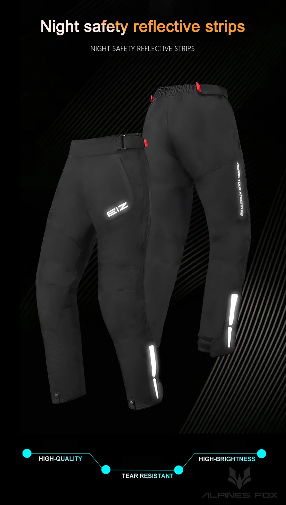 Winter Motorbike Trousers Men's Motorcycle Quick Release Pants Built in CE Protectors Warm Waterproof Off-road Motocross Pants